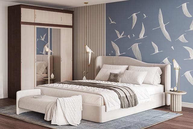 Шкаф-купе Миллениум-4 Венге / Дуб Молочный с антресолью