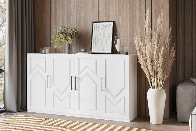 Комод Эверест - 4 МДФ Белый