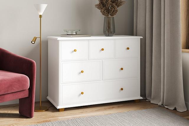 Комод Луиза - 2 МДФ Белый