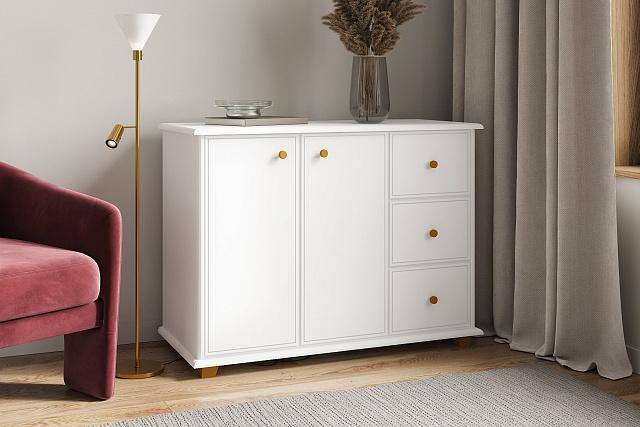 Комод Луиза - 4 МДФ Белый