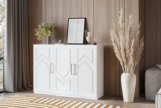 Комод Эверест - 3 МДФ Белый