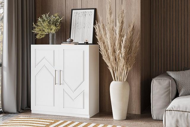 Комод Эверест - 2 МДФ Белый