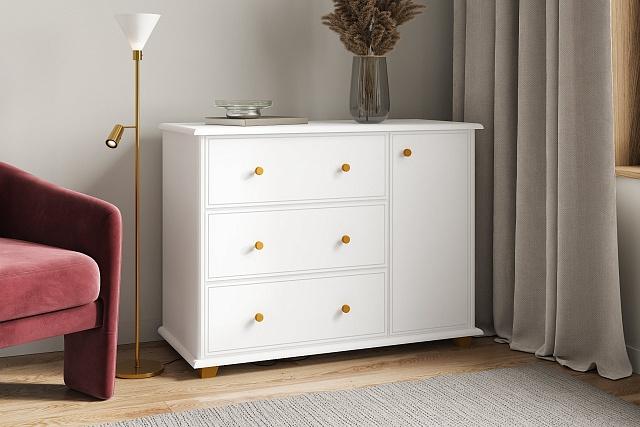 Комод Луиза - 5 МДФ Белый